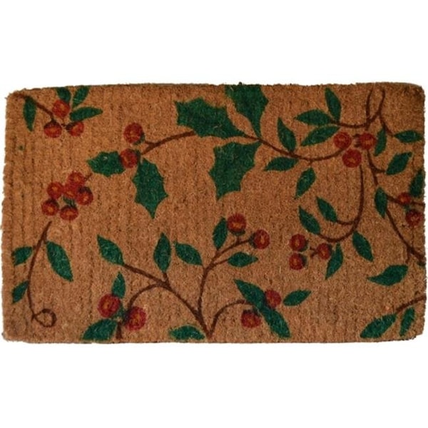 Imports Decor Inc The Holly Princess Welcome Mat is full of Christmas cheer, and offers high performance shoe scru 685TCM - main